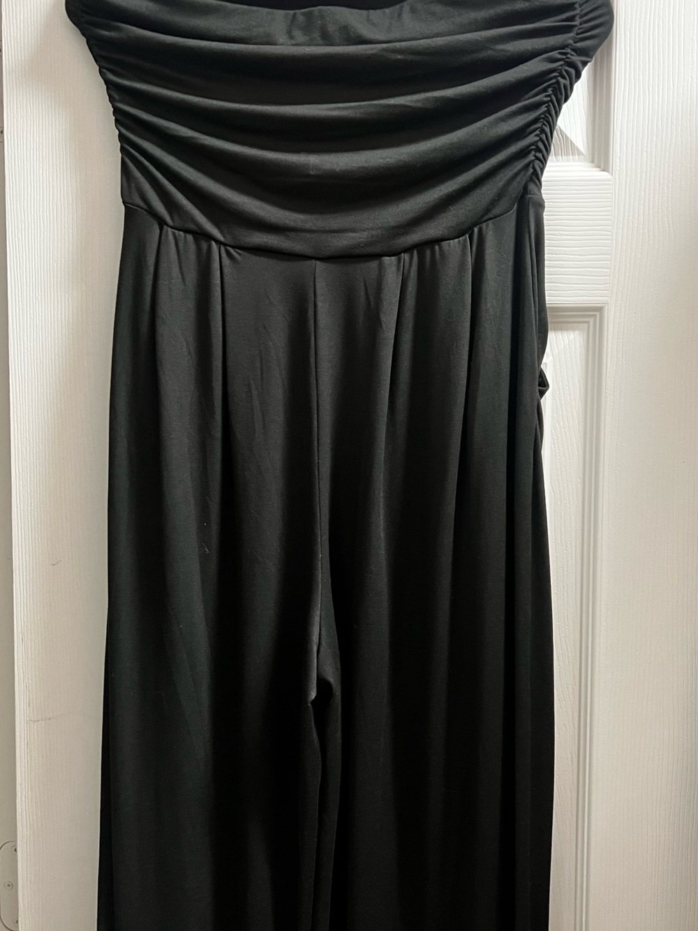 Heart & Hips Strapless Wide-Leg Jumpsuit - Black